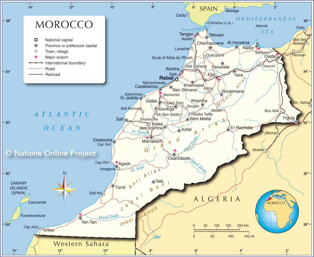 Mappa della città di Marocco
