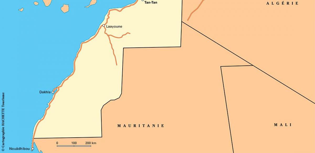 Mappa del Sud del Marocco